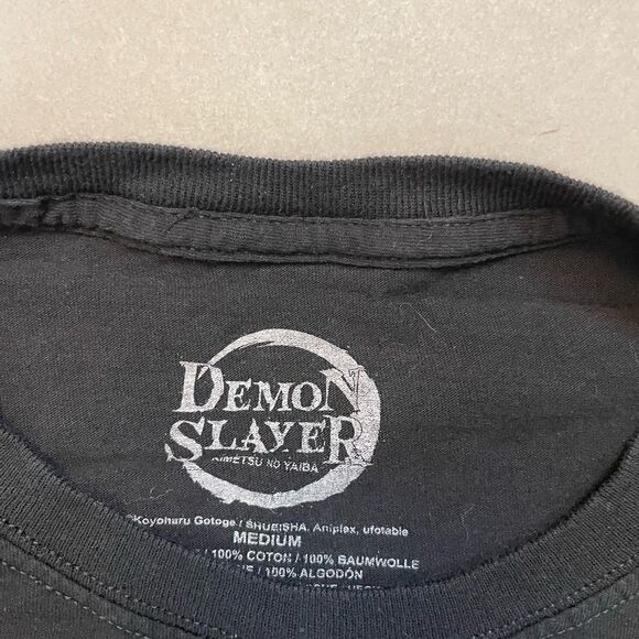 Demon Slayer Nezuco Graphic T-shirt Women Medium Black Short Sleeve - Picture 4 of 5